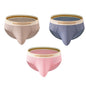Men's Thin Breathable Sexy Briefs U Convex Big Bag Comfortable Solid Color Simple