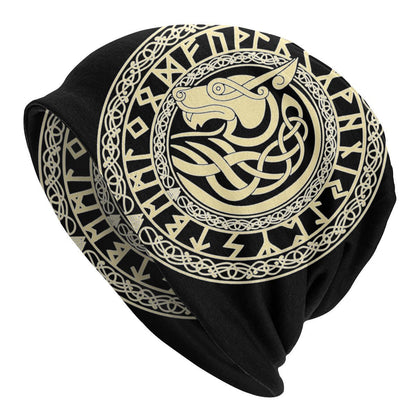 Sleeve Cap Double-layer Elastic Viking Totem Wolf Hipster Street Dance