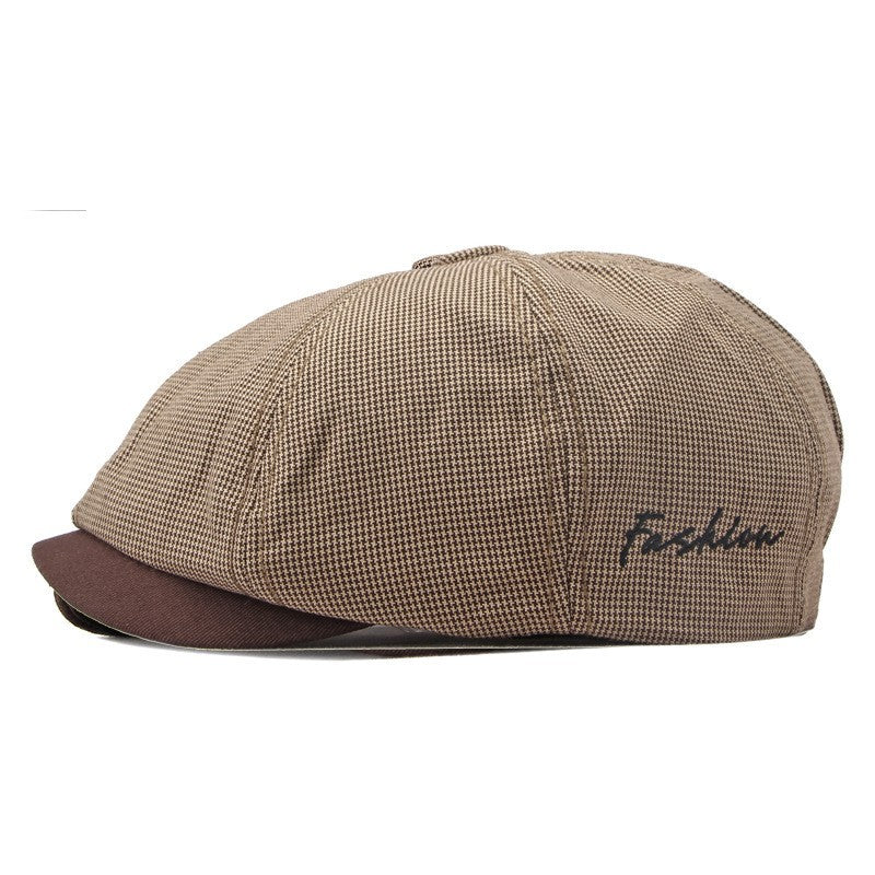 Spring And Summer Thin Breathable Octagonal Cap Male