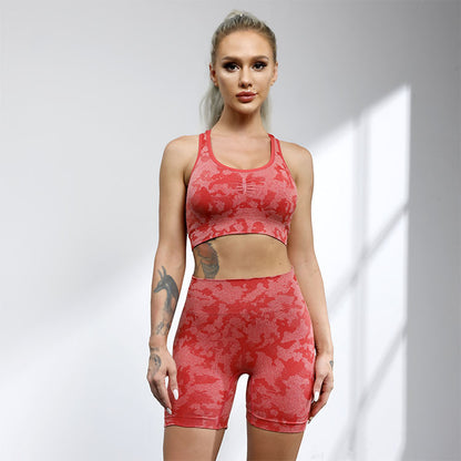 Sports Bra Hip-lifting Fitness Shorts Cross-border Sports Suit Seamless Yoga Suit Women