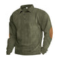American Men's T-shirt Spring And Autumn Long Sleeve Corduroy