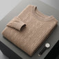 Men's Double-strand Thickened Jacquard Knitted Sweater Casual Business Warm