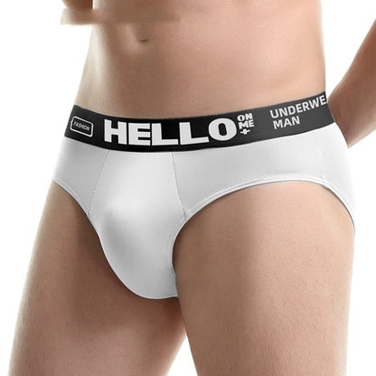 Men's Printed Letter Ice Silk Underwear