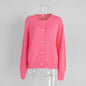 Macaron Color Sweater Cardigan For Women