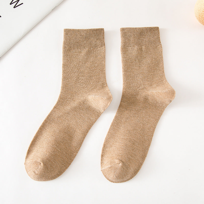 Tube Socks Autumn And Winter Solid Color