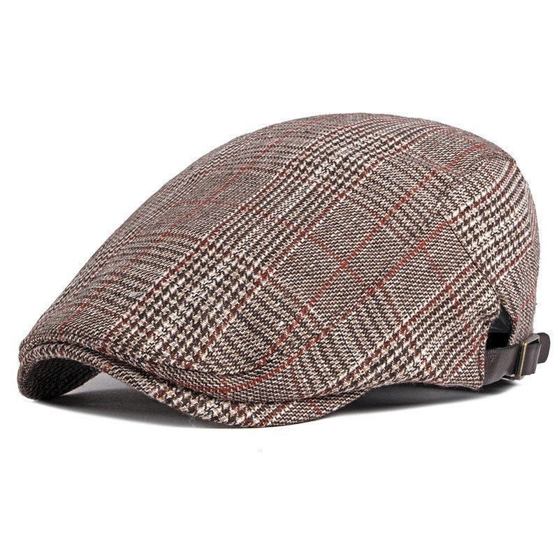 Hat Men's Spring And Autumn Classic Plaid