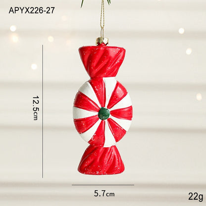 Christmas Tree Decorations Painted Plastic Christmas Pendant