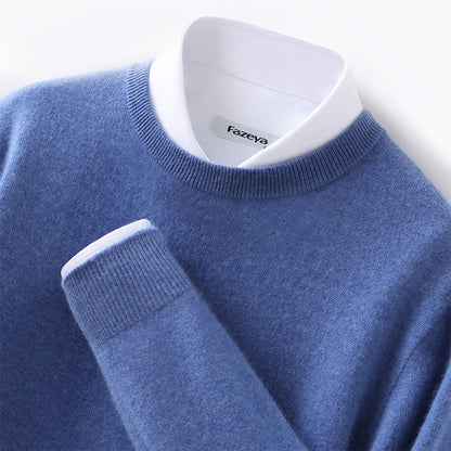 Men's Long Sleeve Pullover Business Casual Sweater Autumn And Winter Wild Thickened