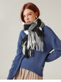 Shawl Scarf Winter Warmth Cashmere Tassel Plaid Long Bib