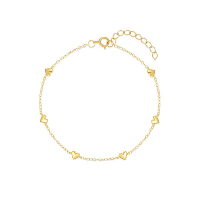 S925 Sterling Silver Minimalist INS Love Twin All-match Bracelet