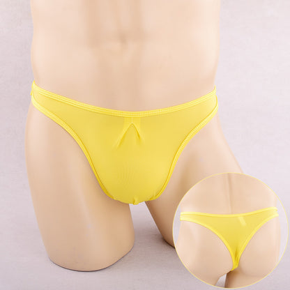 T-back Men's Ultra-thin Transparent Ice Silk T-shaped Panties
