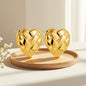 European And American Geometric Irregular Striped Stud Earrings Niche Design