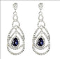 Qifu European And American Exaggerated Long Geometric Circle Jeweled Earrings