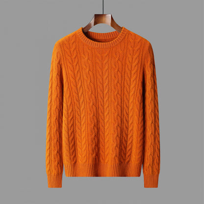 New Men's Round Neck Loose Sweater