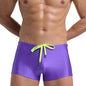 Men's Boxer Swimming Trunks Fashion Lace-up Design