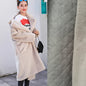 Winter Women High Quality Faux Rabbit Fur Coat Luxury Long Fur Coat Loose Lapel