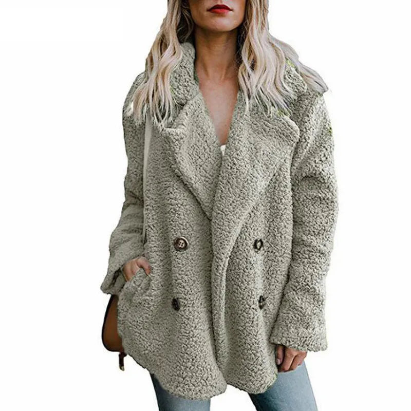 Winter Jackets Fluffy Teddy Coat Female Warm Artificial Fleece Winter Clothes