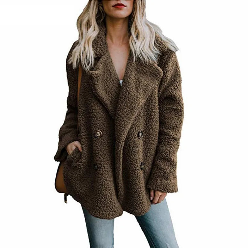 Winter Jackets Fluffy Teddy Coat Female Warm Artificial Fleece Winter Clothes