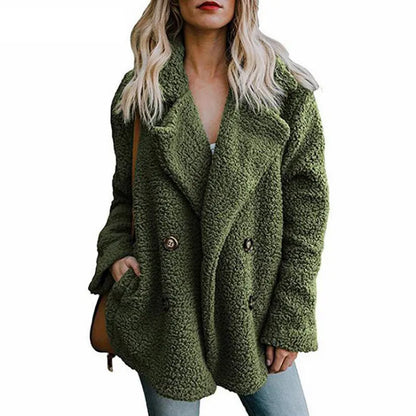 Winter Jackets Fluffy Teddy Coat Female Warm Artificial Fleece Winter Clothes