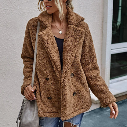 Winter Jackets Fluffy Teddy Coat Female Warm Artificial Fleece Winter Clothes