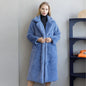 Winter Women High Quality Faux Rabbit Fur Coat Luxury Long Fur Coat Loose Lapel