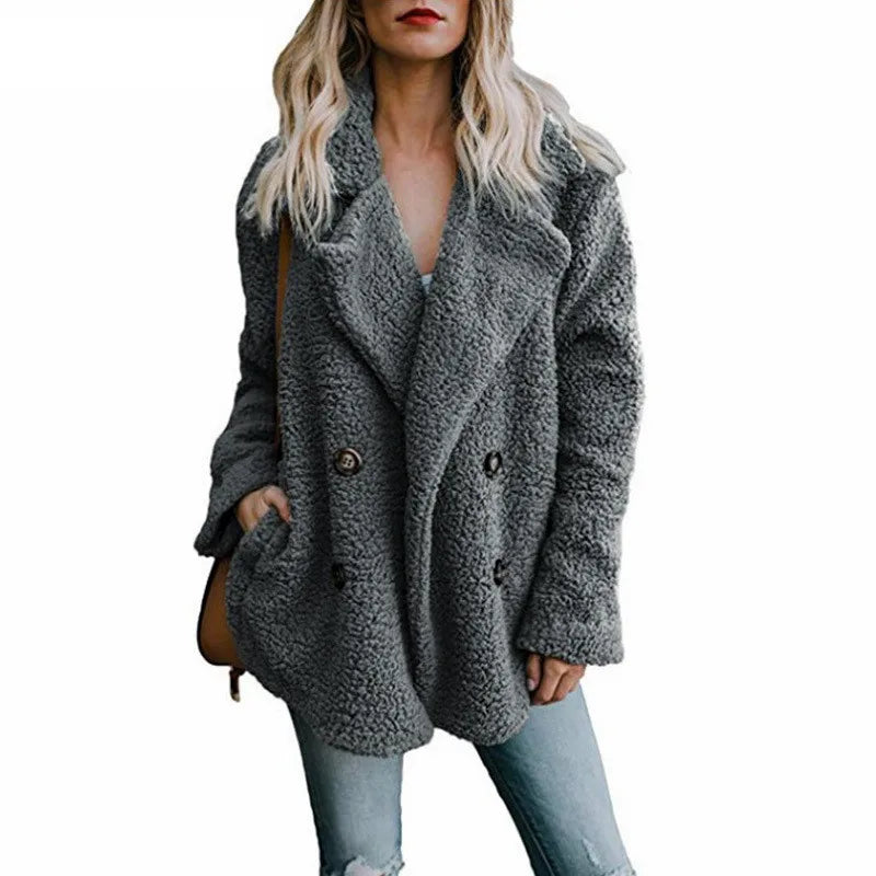 Winter Jackets Fluffy Teddy Coat Female Warm Artificial Fleece Winter Clothes