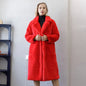 Winter Women High Quality Faux Rabbit Fur Coat Luxury Long Fur Coat Loose Lapel