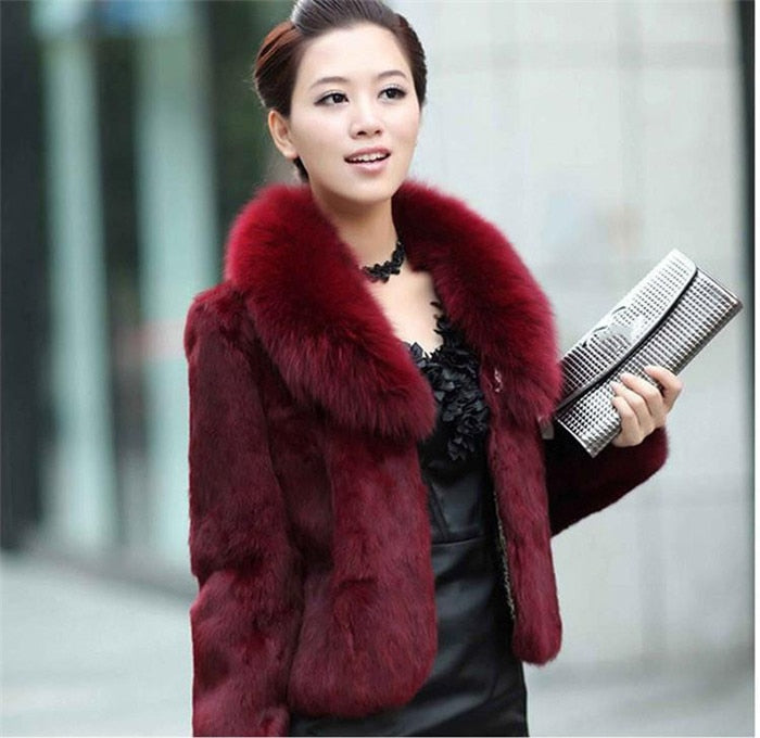 High Quality Winter Warm Fluffy Faux Fur Coats Jackets Women Furry Short Faux