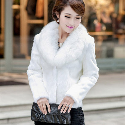 High Quality Winter Warm Fluffy Faux Fur Coats Jackets Women Furry Short Faux