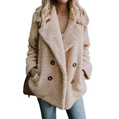 Winter Jackets Fluffy Teddy Coat Female Warm Artificial Fleece Winter Clothes