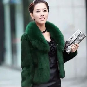 High Quality Winter Warm Fluffy Faux Fur Coats Jackets Women Furry Short Faux