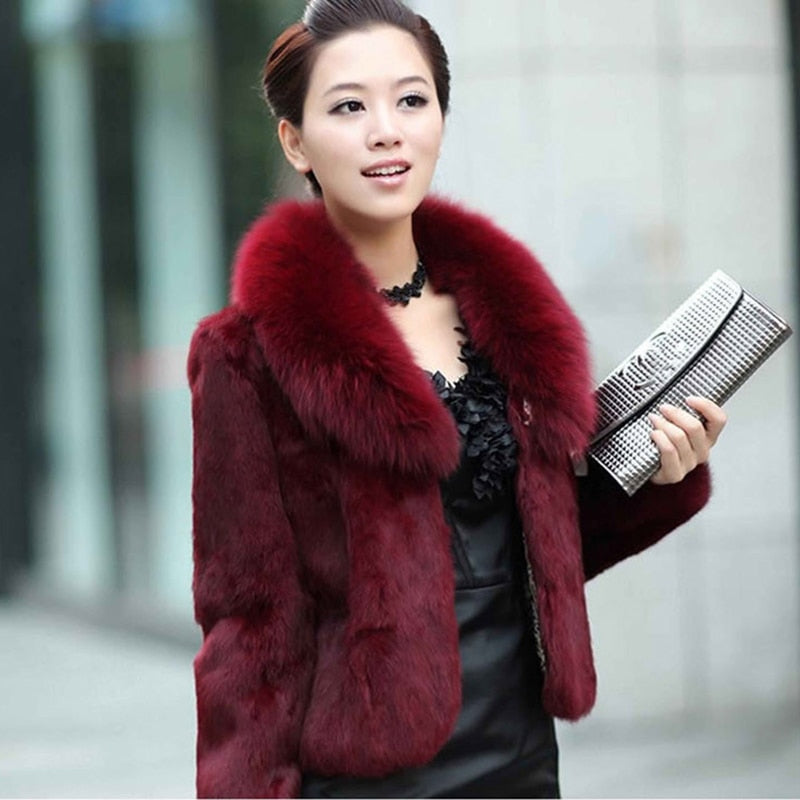 High Quality Winter Warm Fluffy Faux Fur Coats Jackets Women Furry Short Faux