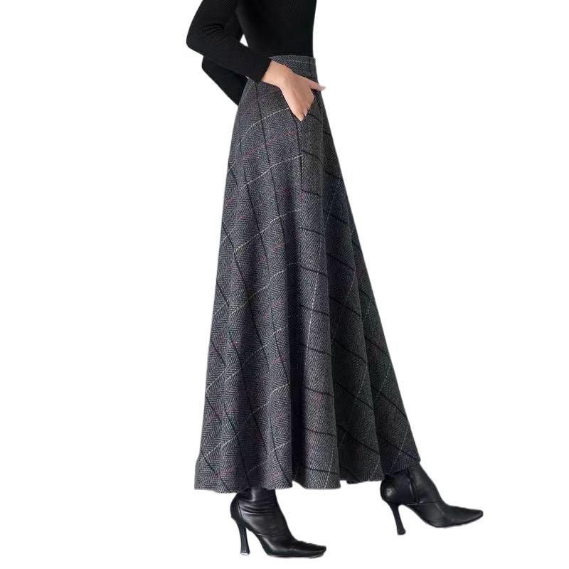 Printed Skirt Women's High-end Line Skirt Floral