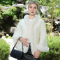 All-match Cloak Shawl Pure Color Thickened Warm Bride Wedding Cheongsam Outer Wear