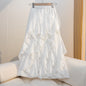 New Loose High Waist Stitching Lace Irregular Midi Dress