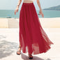 Chiffon Skirt Large Swing Skirt Vacation Beach Dress Fairy Dress
