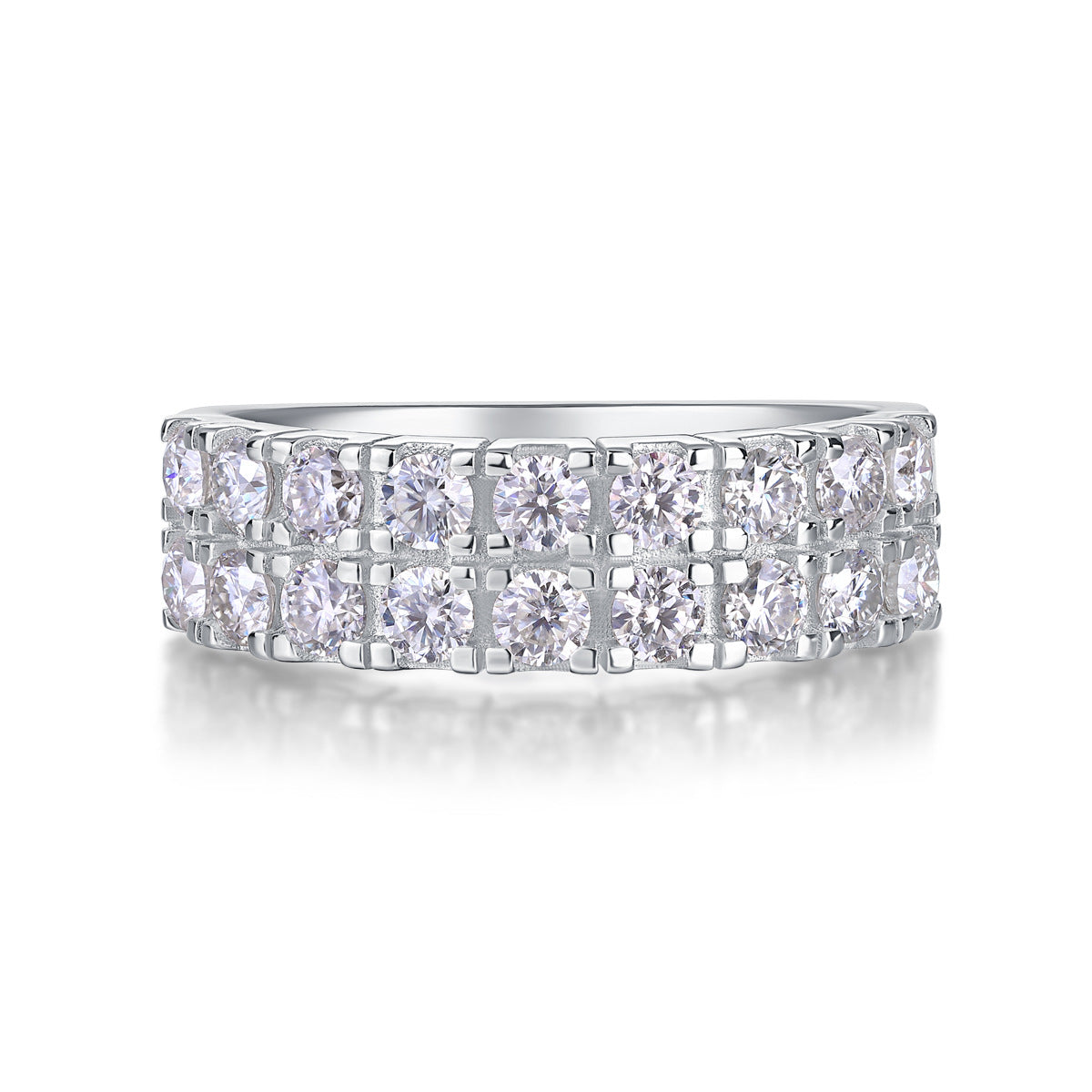Moissanite S925 Sterling Silver Light Luxury Online Influencer Ring Women