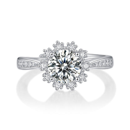 Ring S925 Silver Ice And Snow Female Ring Fashion