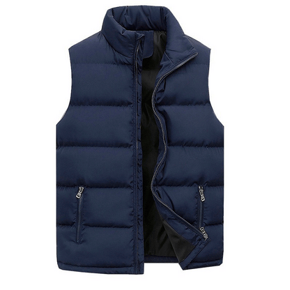 Men's Cotton Padded Clothing Vest Casual Warm Cotton-padded Coat Cotton Vest Sleeveless Vest