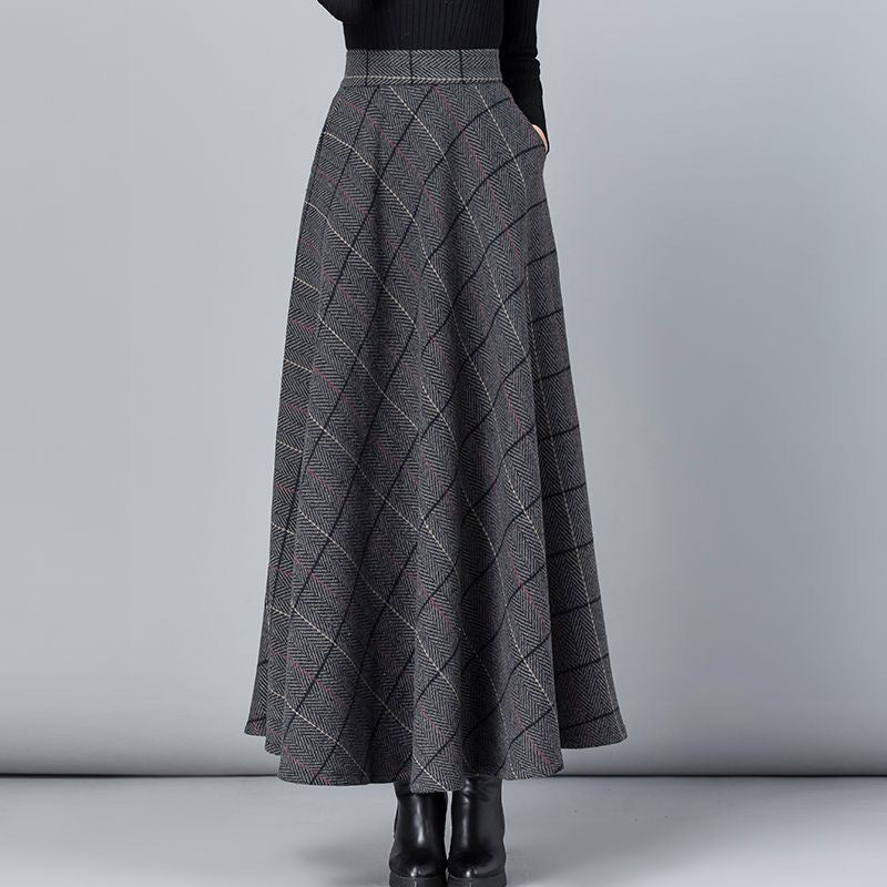 Printed Skirt Women's High-end Line Skirt Floral