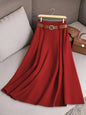 Women's Casual Pleated Skirt Can Be Printed