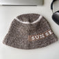 Handmade Letter Patch Design Warm Wool Hat