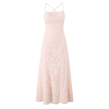 Female Simplicity French Romantic Style Backless Dress