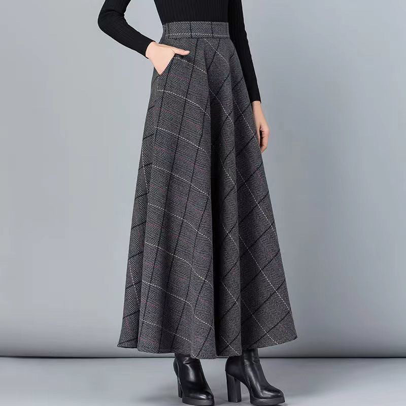 Printed Skirt Women's High-end Line Skirt Floral