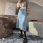 Female Skirt High Waist Retro Blue Denim Skirt