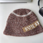 Handmade Letter Patch Design Warm Wool Hat