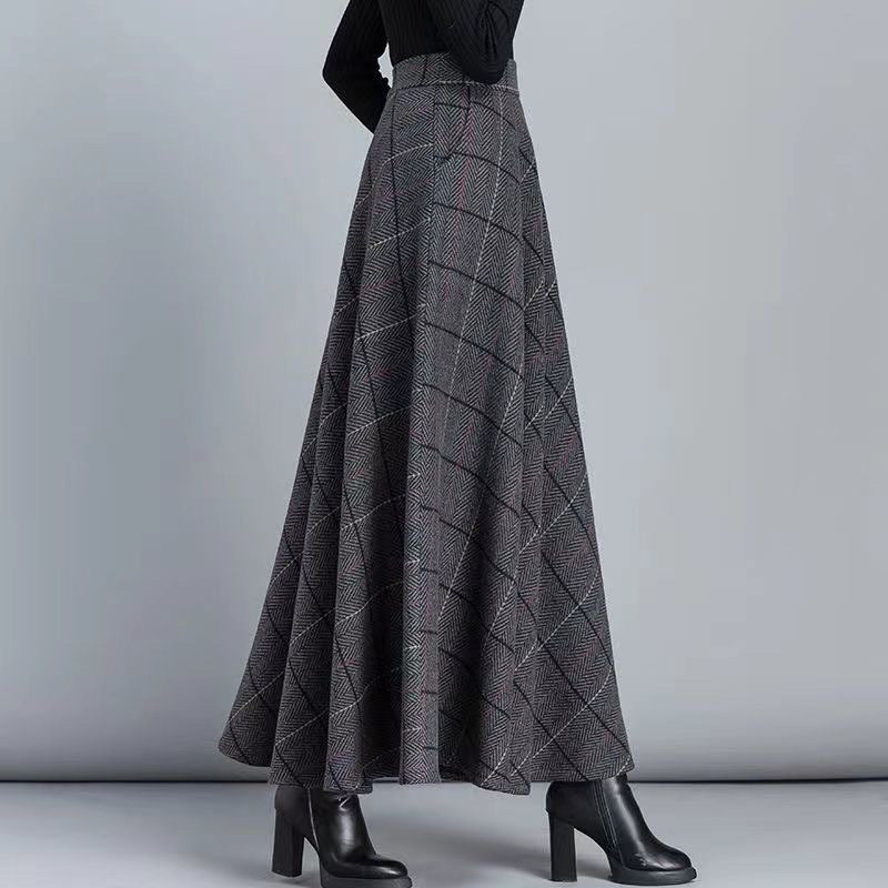 Printed Skirt Women's High-end Line Skirt Floral