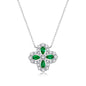925 Silver Colorful Pendant With Chain To Cultivate Emerald