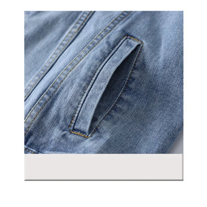 Women Jacket 2024 Autumn Winter Oversize Denim Jackets Washed Blue Jeans Coat