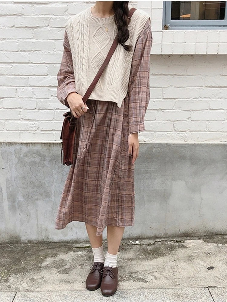Sweater Vest Pullover Female Knitting Overszie Sweaters Sleeveless Tank Girls
